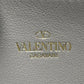 Valentino Rockstud Round Fastener Long Wallet - Gray