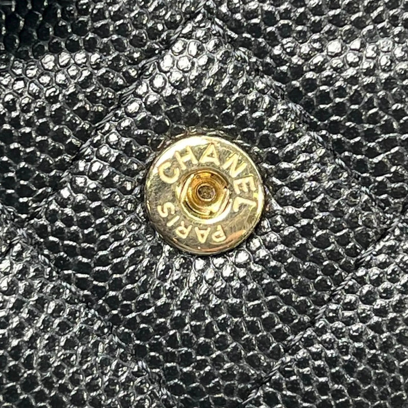 CHANEL Classic Small Flap Compact Wallet Caviar Skin - Black