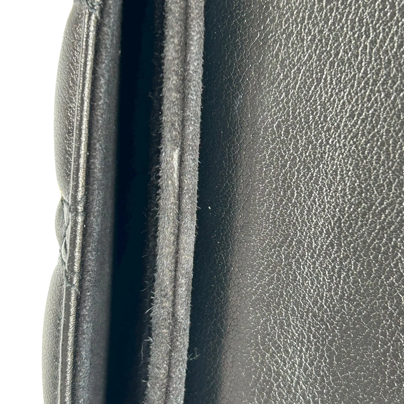 Christian Dior Jolie Top Handle Bag Calfskin Hand Bag Shoulder Bag - Black