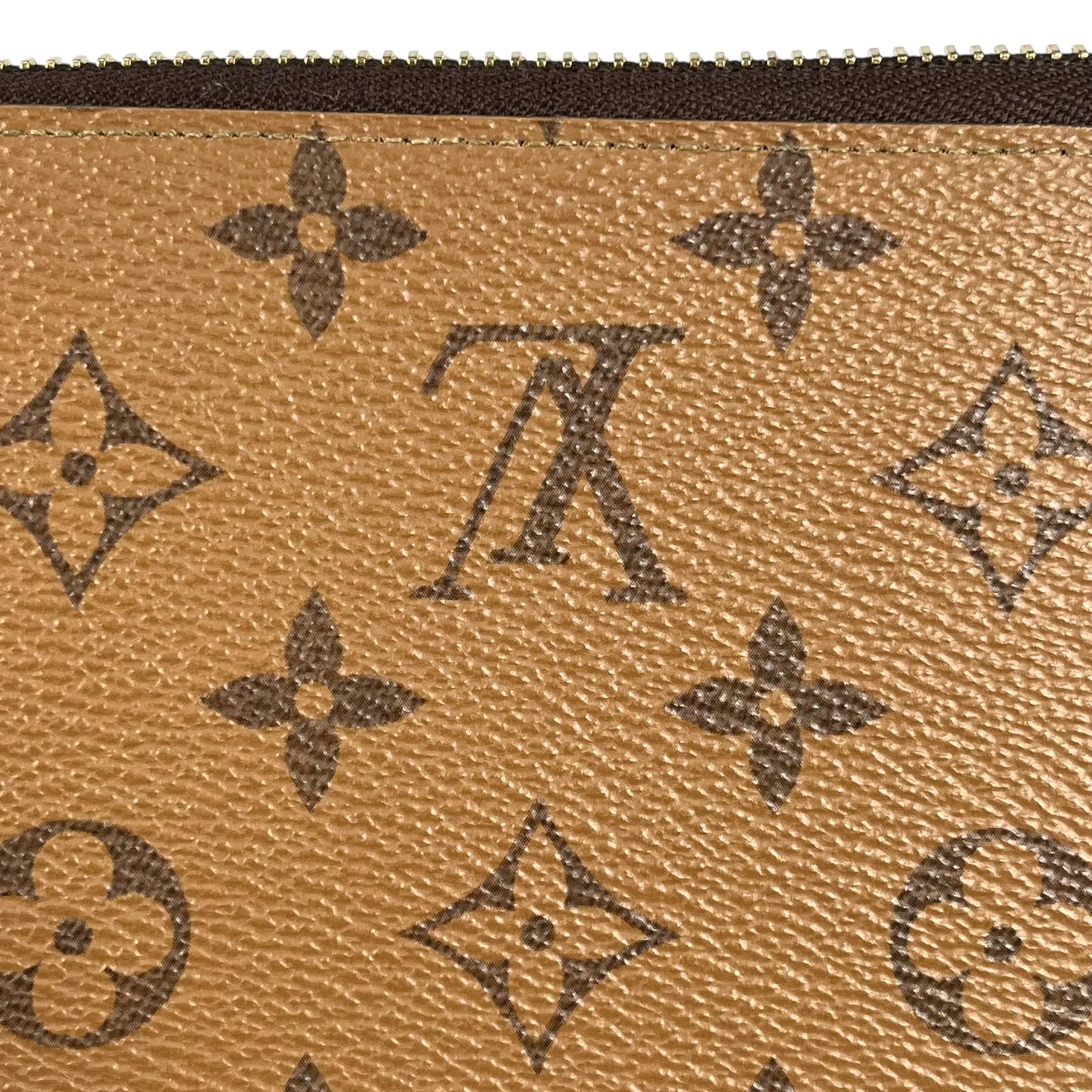 LOUIS VUITTON Monogram Reverse Zippy Long Wallet - Brown