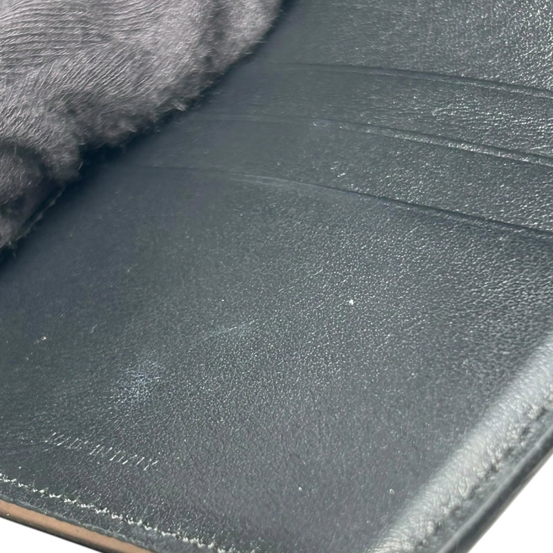 CELINE Triomphe Calfskin Compact Wallet - Black 