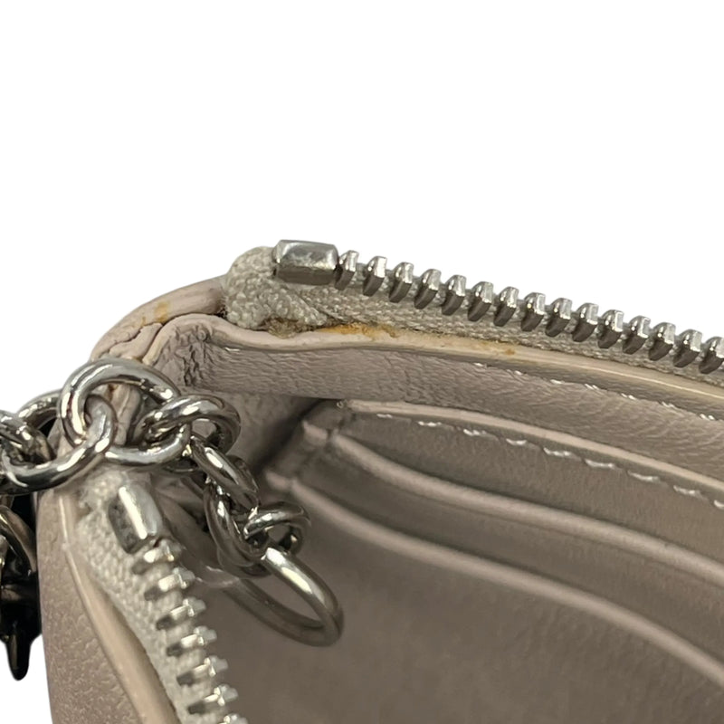 CELINE Two-Tone Key Ring Coin Case - Gray and Blue 