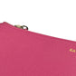 BALENCIAGA Ville Logo Leather Pouch Clutch Bag - Pink