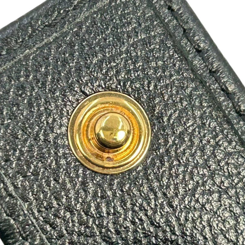 SAINT LAURENT カサンドラ ラウンドジップ レザー コンパクトウォレット - ブラック