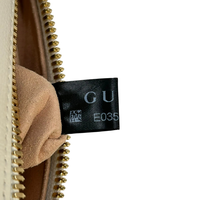 GUCCI ホースビット GGスプリーム キャンバス ショルダーバッグ - ブラウン × ホワイト