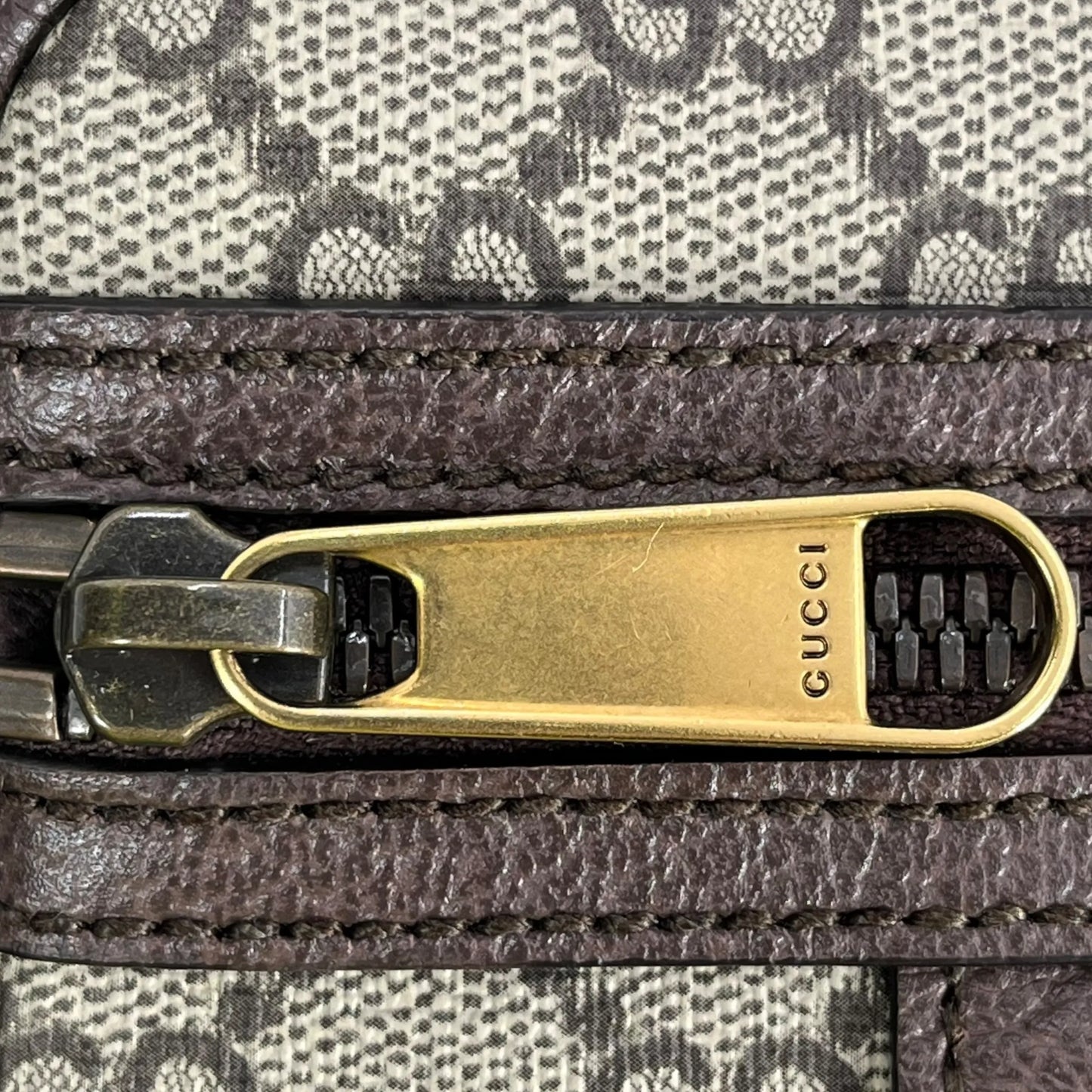 GUCCI オフィディア GGスプリーム キャンバス ショルダーバッグ - ブラウン