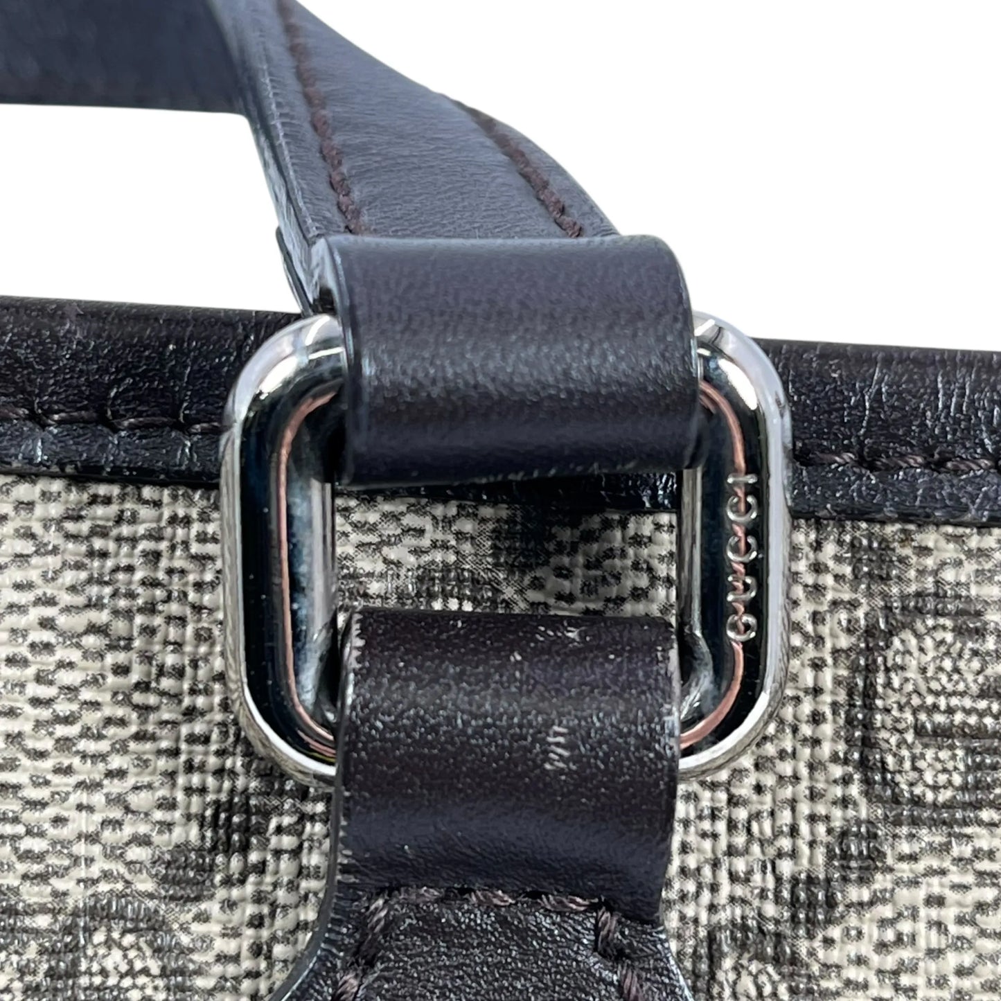 GUCCI GGスプリーム キャンバス ハンドバッグ ショルダーバッグ - ブラウン