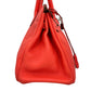HERMES Birkin30 taurillon Rouge pivoine SVmetal fittings □R