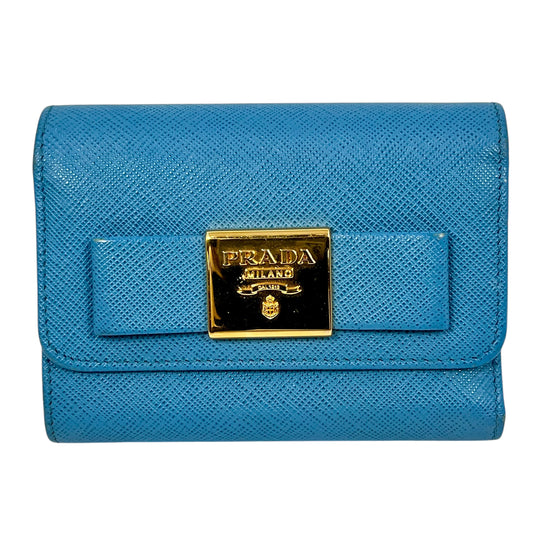 PRADA Saffiano  ribbon Tri-fold wallet