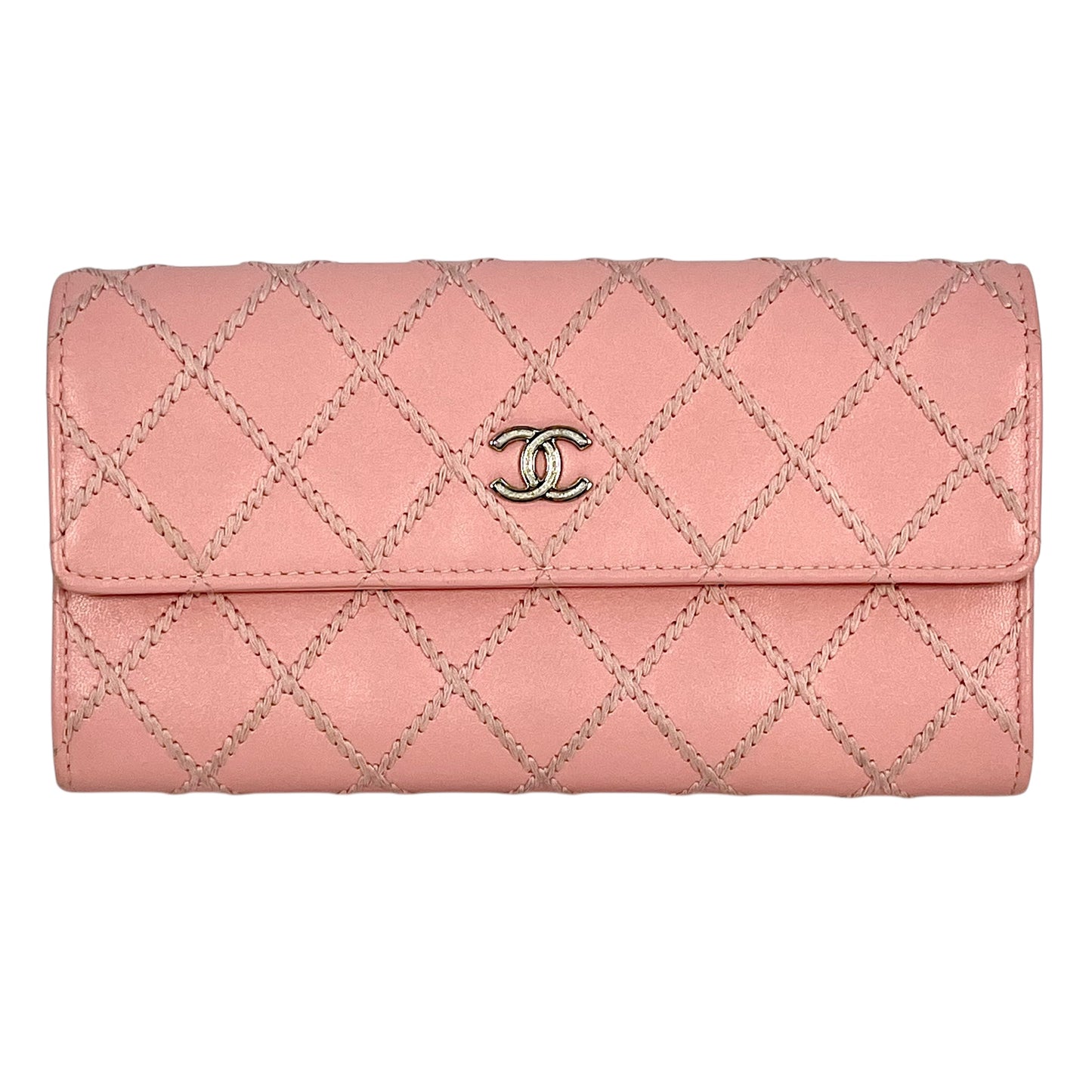 CHANEL Wild Stitch Long wallet Lambskin