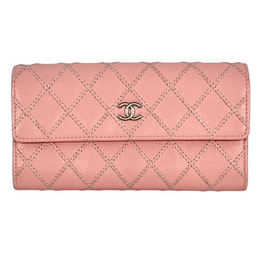 CHANEL Wild Stitch Long wallet Lambskin