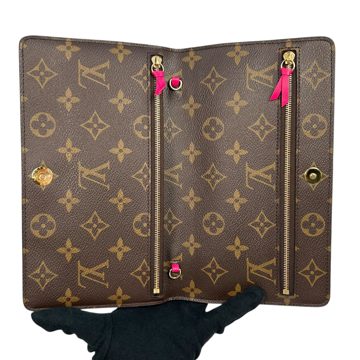 Louis Vuitton Monogram Pochette Week End Chain Wallet - Brown