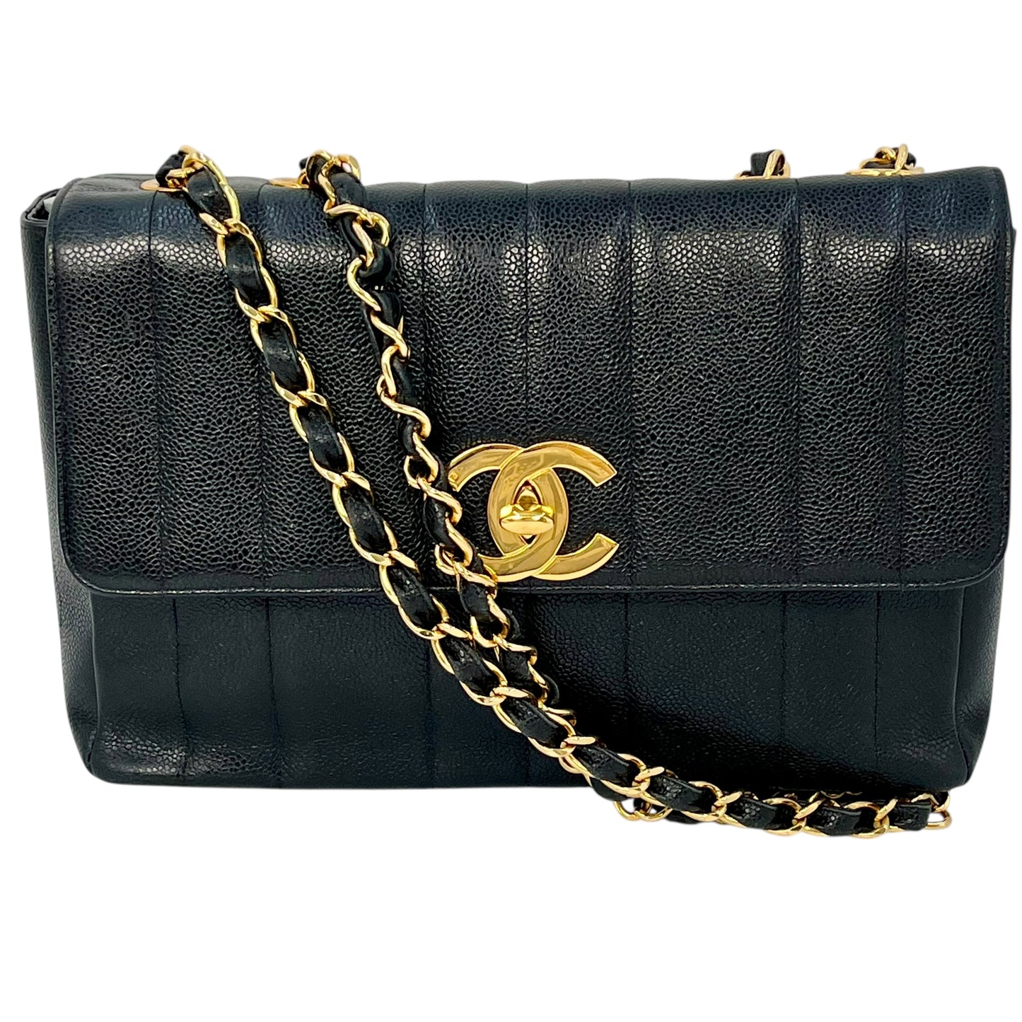 CHANEL Mademoiselle Chain Shoulder Bag - Black