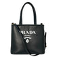 PRADA Soft Calf Leather 2way Tote Bag Shoulder Bag - Black