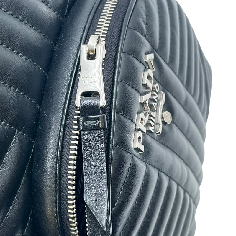 PRADA Diagramme Leather Backpack - Black