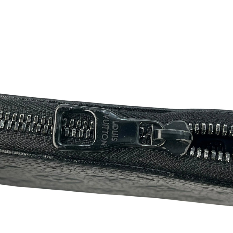 Louis Vuitton Vertical Monogram Taurillon Zippy Long Wallet - Black 