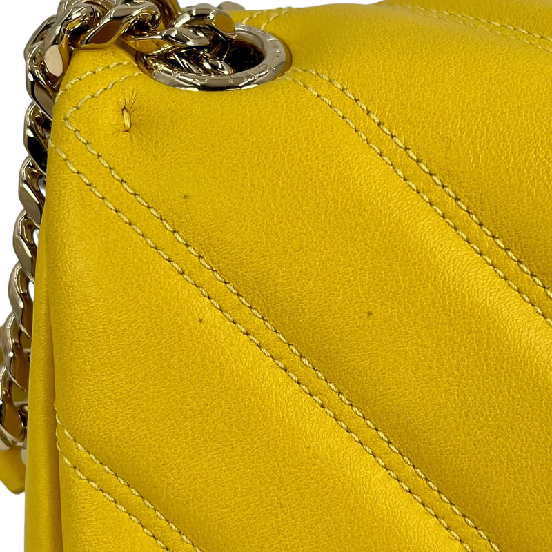 BVLGARI Serpenti Cabochon Chain Shoulder Bag - Yellow