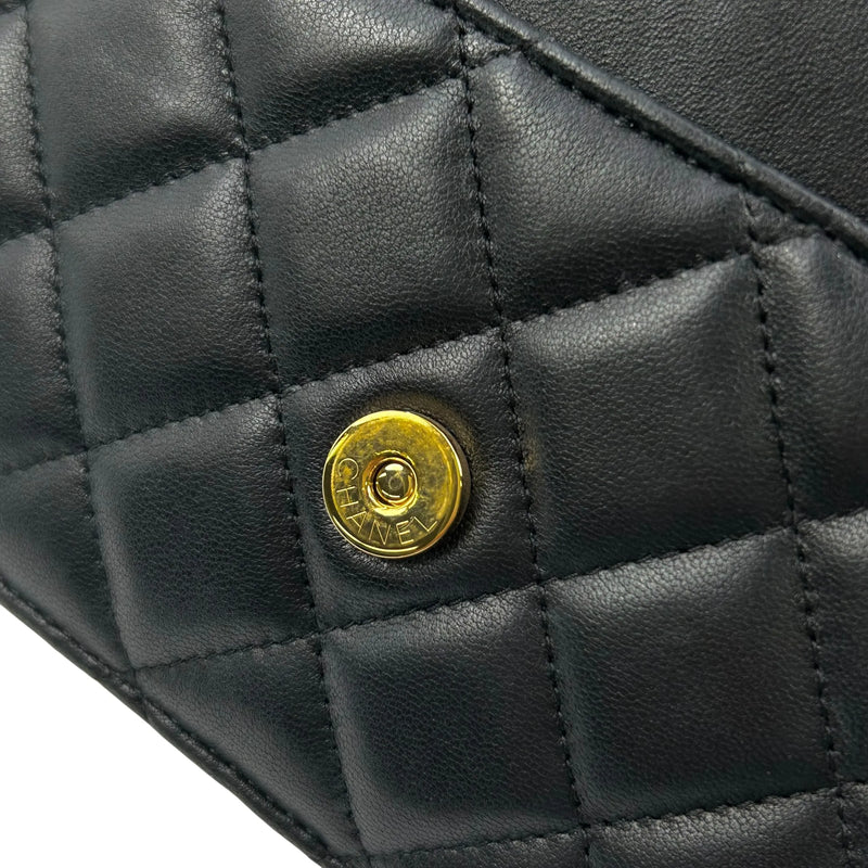 CHANEL Materasse Lambskin Chain Wallet Shoulder Bag - Black