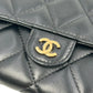 CHANEL CC Logo Lambskin Long Wallet - Black