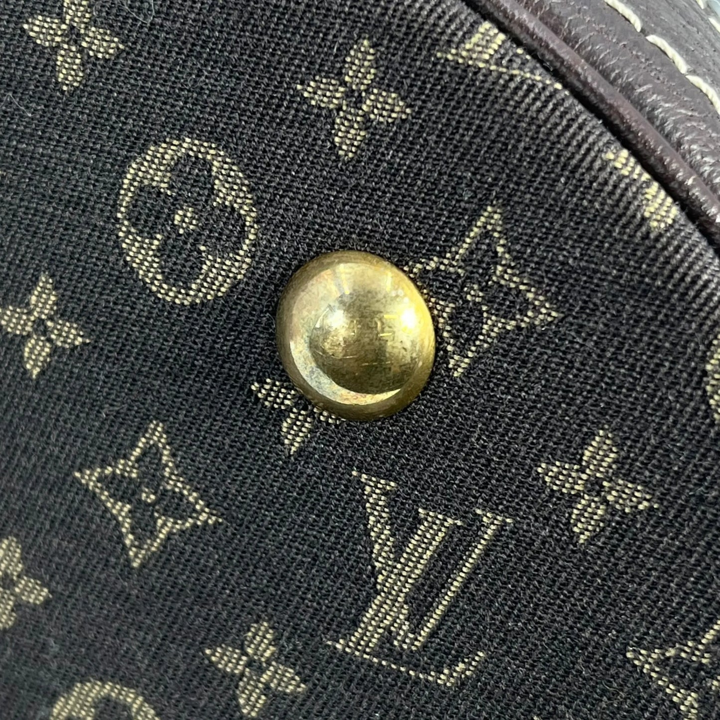 Louis Vuitton Monogram Mini Lin Bucket Bag Hand Bag - Darkbrown