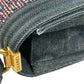 CHANEL Boy Flap Bag Chain Shoulder Bag - Navy