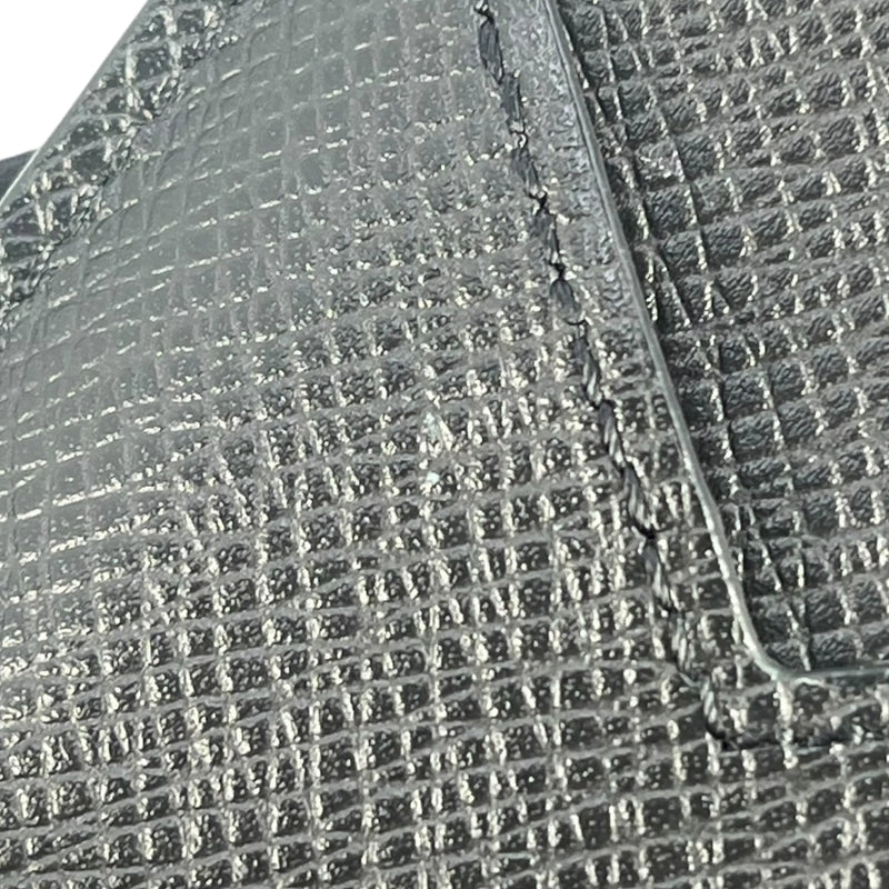 LOUIS VUITTON Taiga Leather Card Case and Coin Purse - Black 