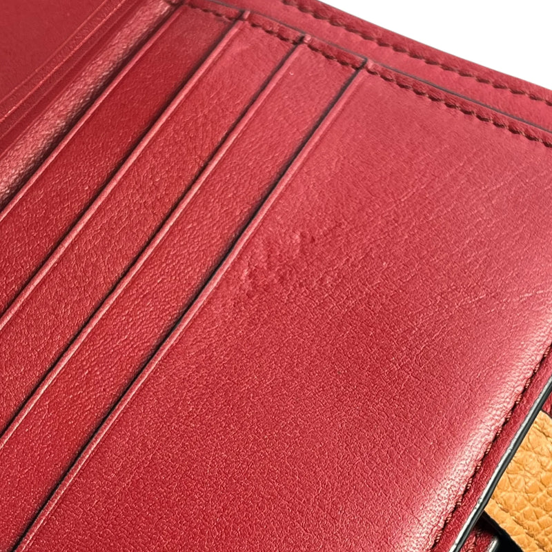 Loewe Calfskin Vertical Compact Wallet - Brown 