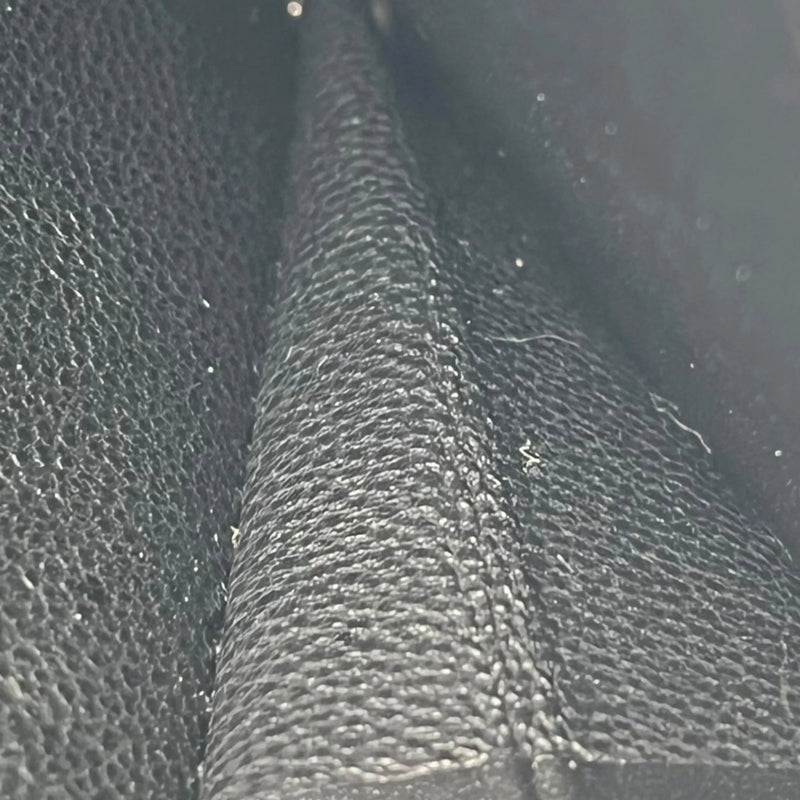 GUCCI GG Leather Round Zip Coin Case - Black 