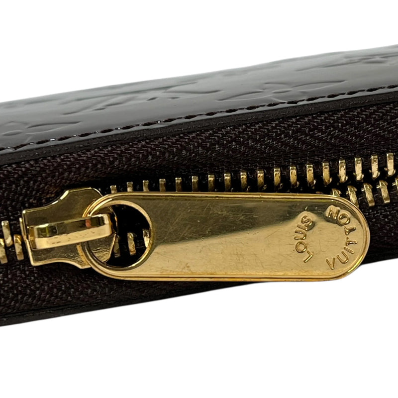 LOUIS VUITTON Monogram Vernis Zippy Wallet Long Wallet - Dark Brown 