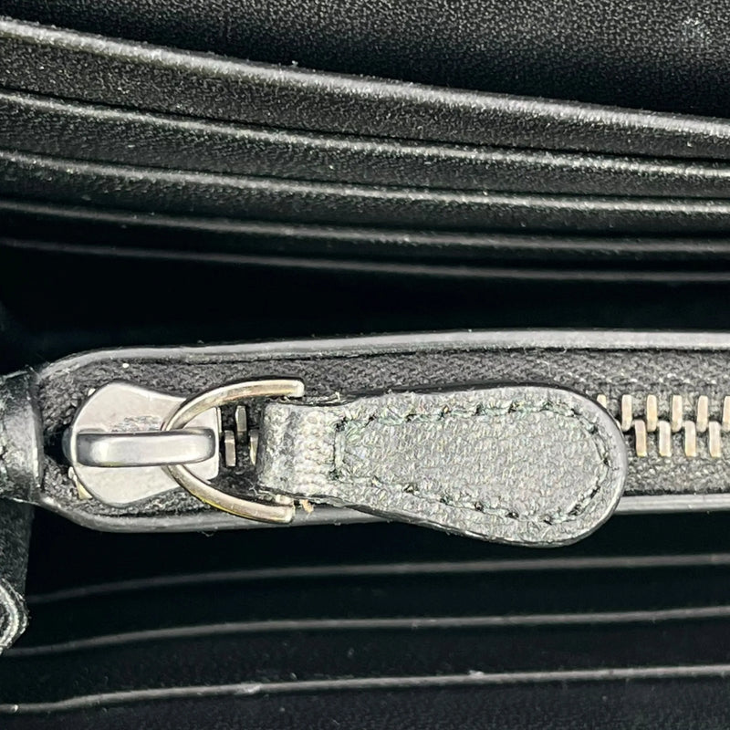 BOTTEGA VENETA Intrecciato Leather Long Wallet - Black 