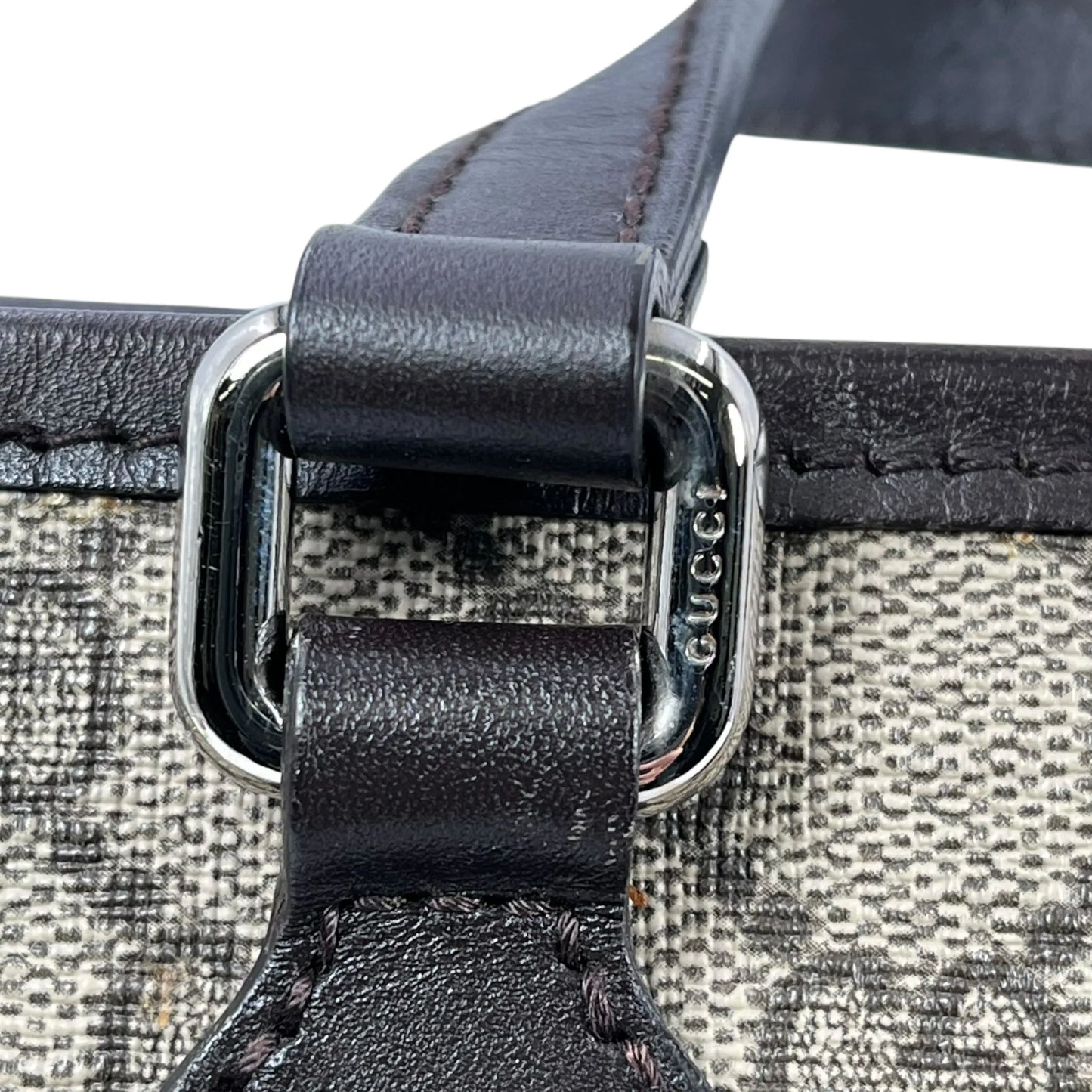 GUCCI GGスプリーム キャンバス ハンドバッグ ショルダーバッグ - ブラウン