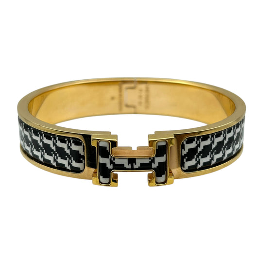 HERMES Clic H Enamel Bracelet Cheval Pixel PM