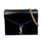 Salnt Laurent Cassandra Leather Chain Shoulder Bag Black
