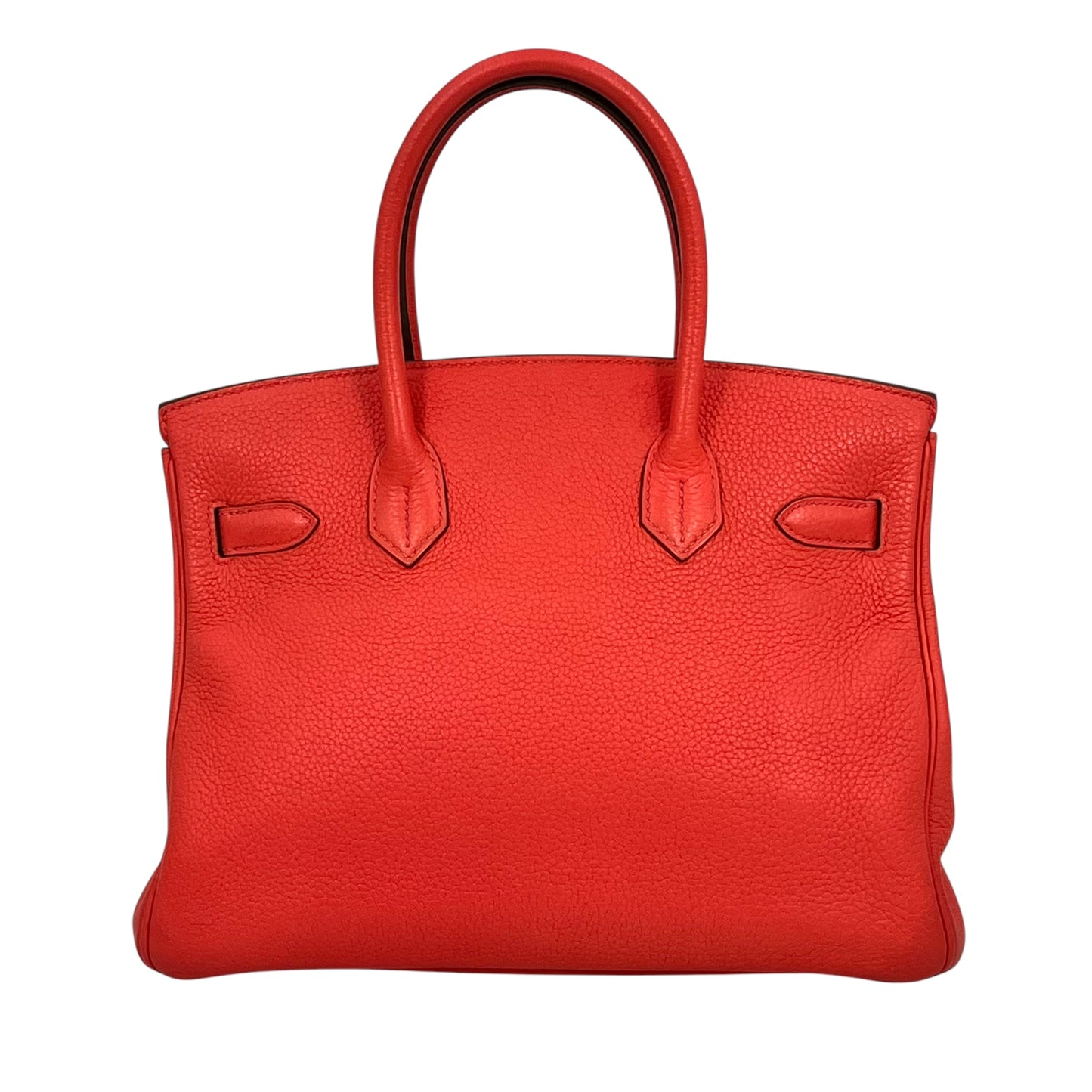 HERMES Birkin30 taurillon Rouge pivoine SVmetal fittings □R