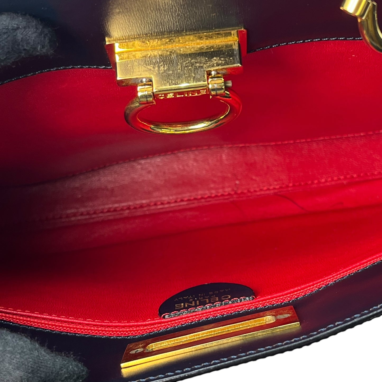CELINE Double Face Hand Bag - Navy