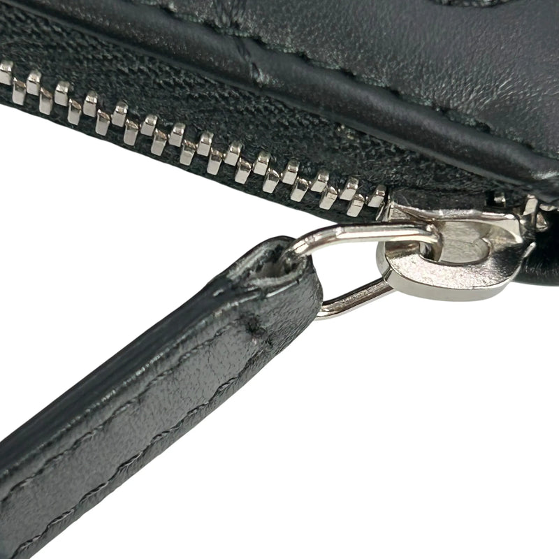 CHANEL Camellia Coin Purse Card Case Wallet - Black