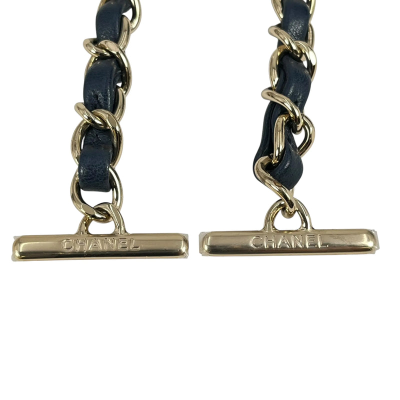 CHANEL Materasse Top Handle Trendy CC Chain Shoulder Bag - Navy