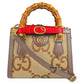 GUCCI Diana GG Bamboo Mini Hand Bag - Brown