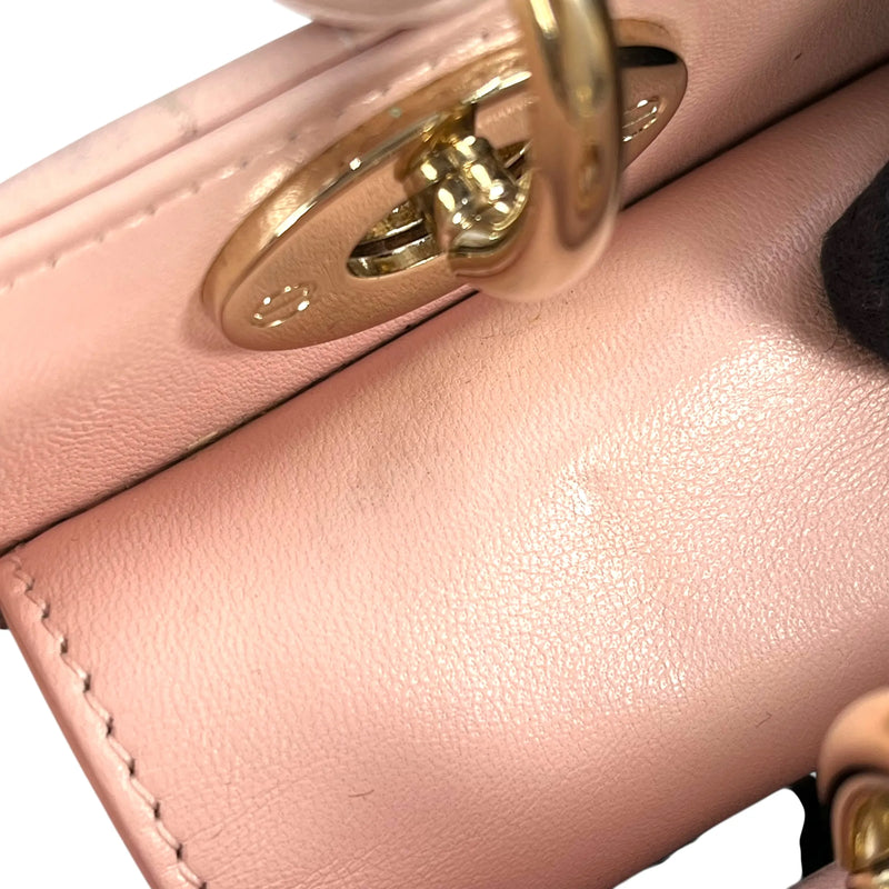 Dior Small Lady Dior My ABCDior Leather Hand Bag - Pink