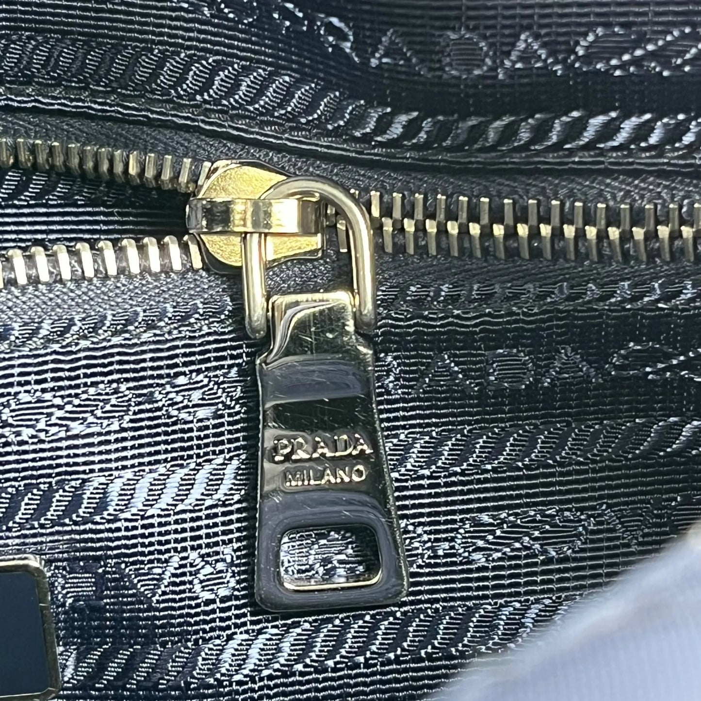 PRADA Nylon Quilting Chain Shoulder Bag - Navy