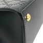 GUCCI Guccissima Padlock Top Handle Leather Hand Bag - Black