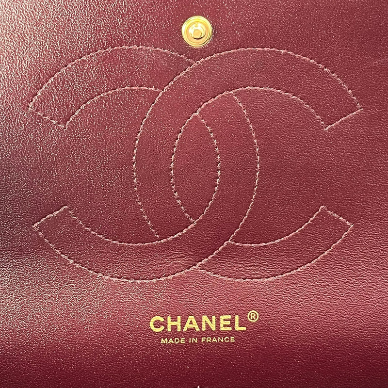 CHANEL Matelasse W-flap Chain Shoulder Bag - Black 