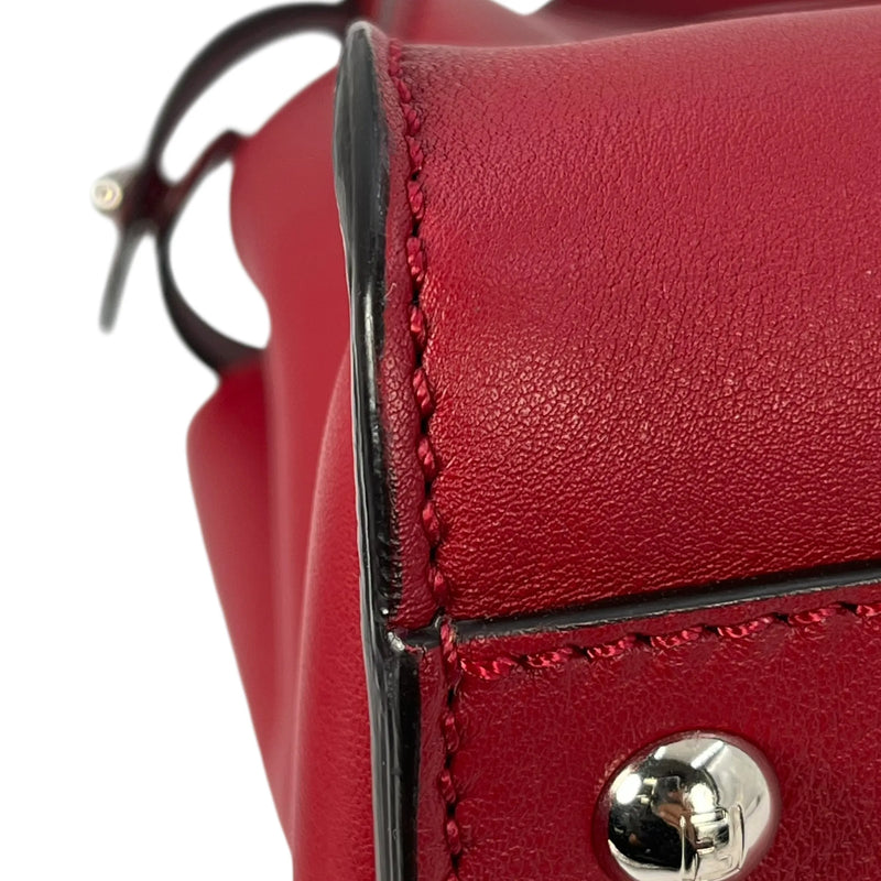Fendi Peekaboo Iconic Medium Hand Bag Shoulder Bag - Red