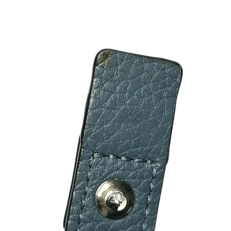 Loewe Vertical Small Wallet Calfskin Compact Wallet - Navy 