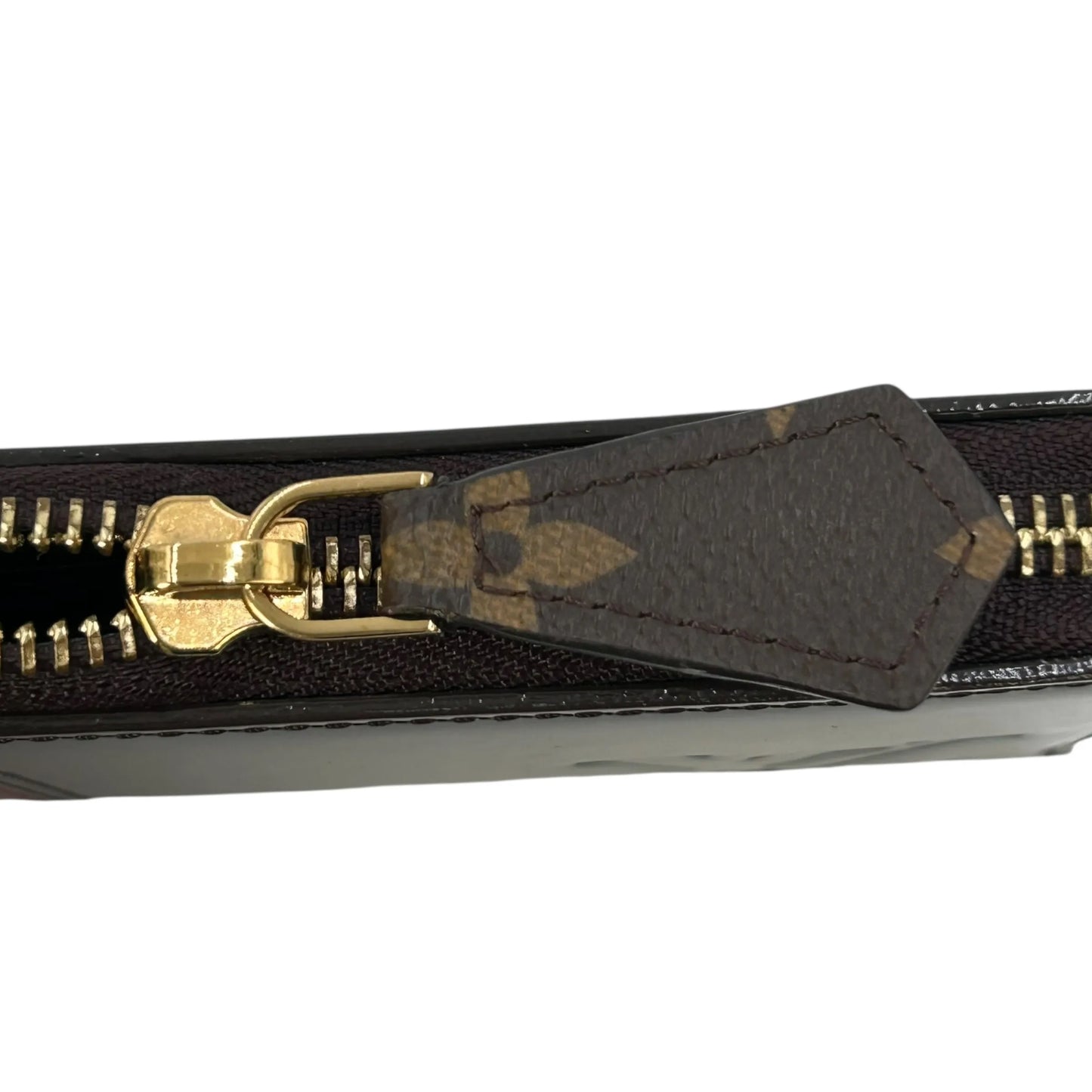 LOUIS VUITTON Portefeuille Miroir Bicolor Vernis Long Wallet - Darkbrown × Red