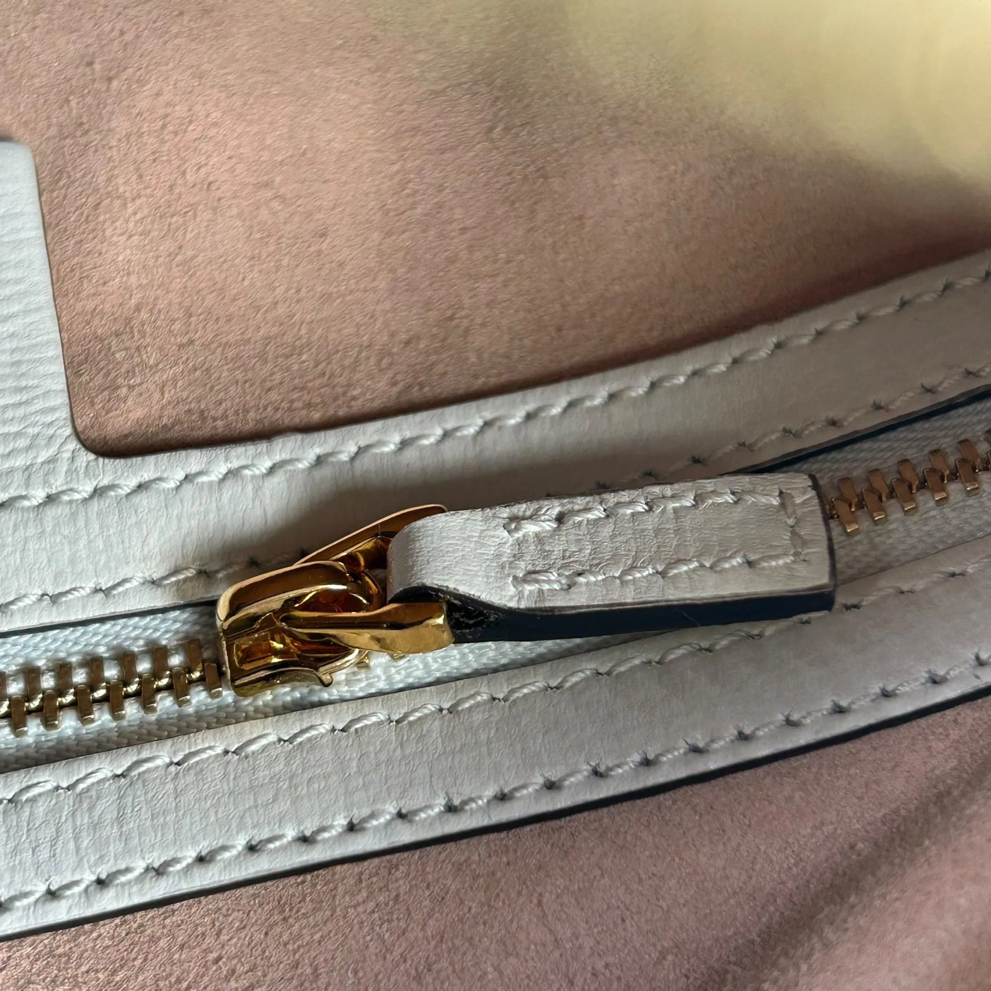 GUCCI ホースビット GGスプリーム キャンバス ショルダーバッグ - ブラウン × ホワイト