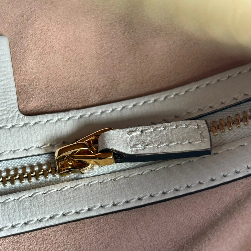 GUCCI ホースビット GGスプリーム キャンバス ショルダーバッグ - ブラウン × ホワイト