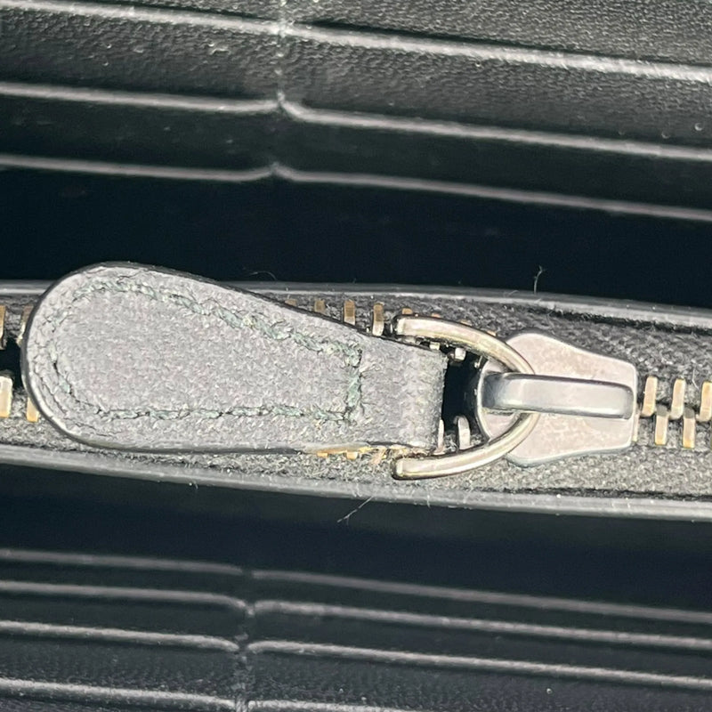 BOTTEGA VENETA Intrecciato Leather Long Wallet - Black 