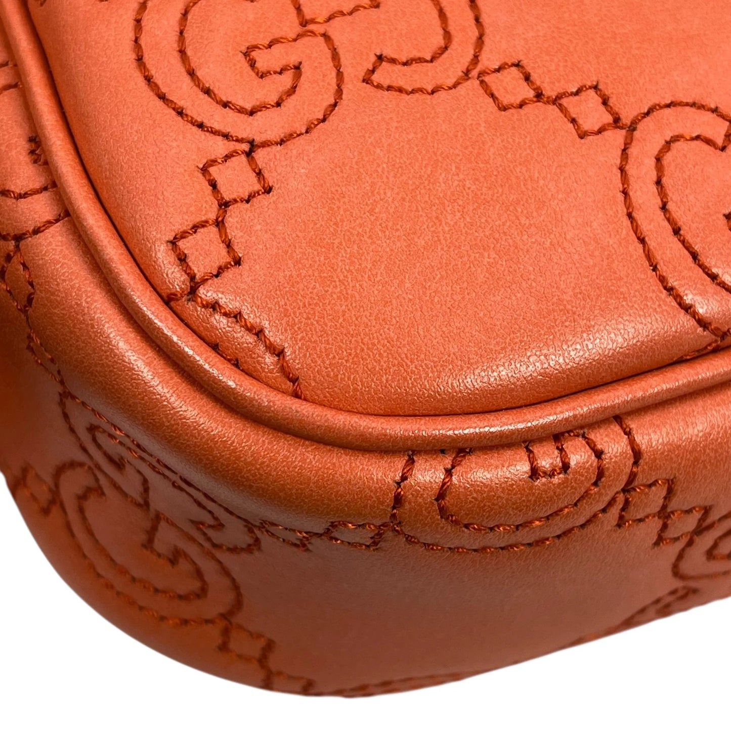 GUCCI GG Matelasse Small Shoulder Bag/Handbag - Orange 