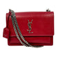 Salnt Laurent Sunset Leather Chain Shoulder Bag Red